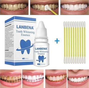 LANBENA Teeth Whitening Essence + 30PCS Cotton Swabs